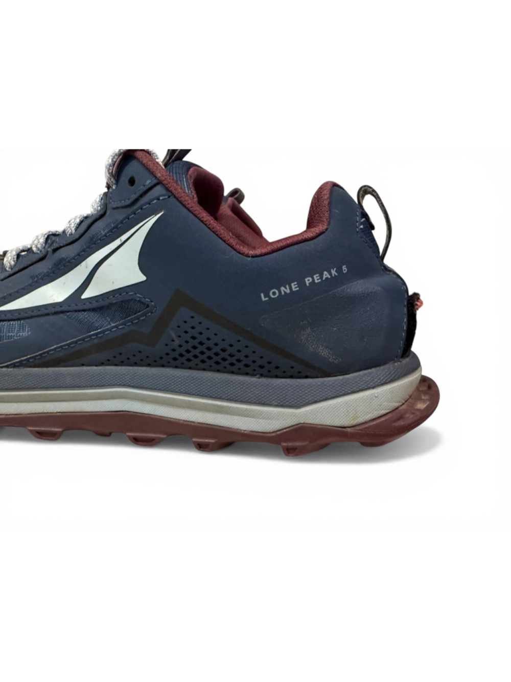 Altra Lone Peak 5 Trail Running Shoes Navy Burgundy Women's Size 8.5 Hiking - Picture 2 of 8